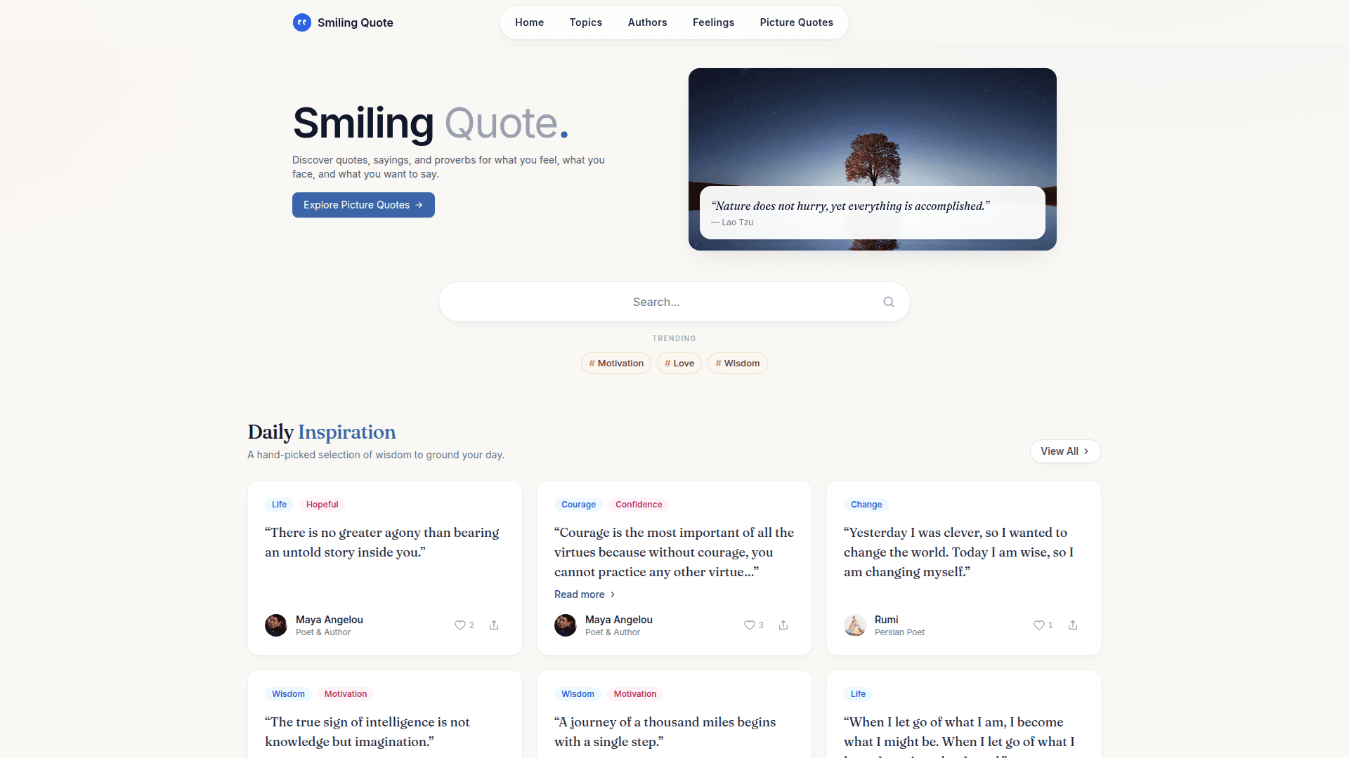 Inspirational Quotes Platform