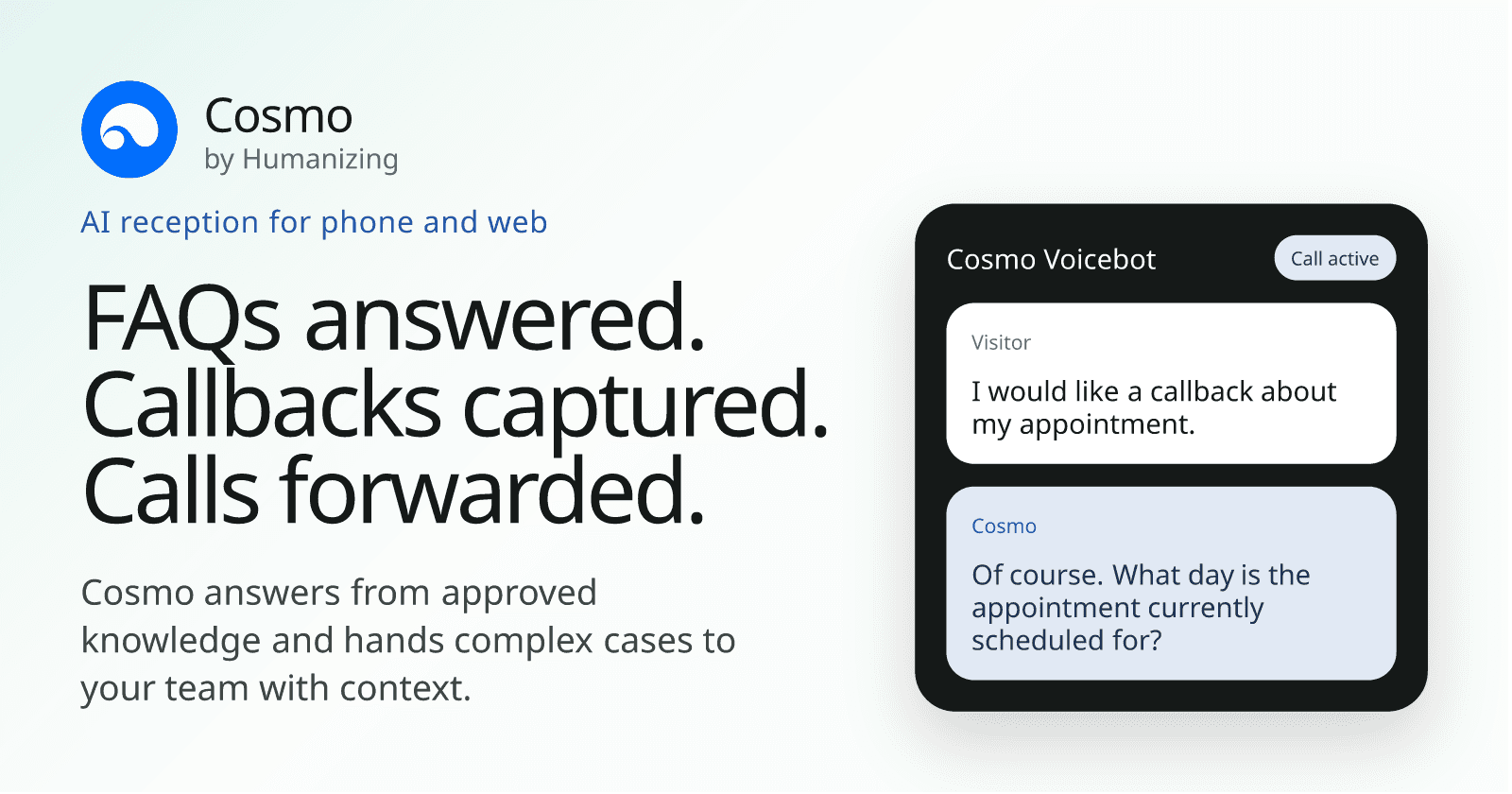 Cosmo product preview for startup listing on Aura++