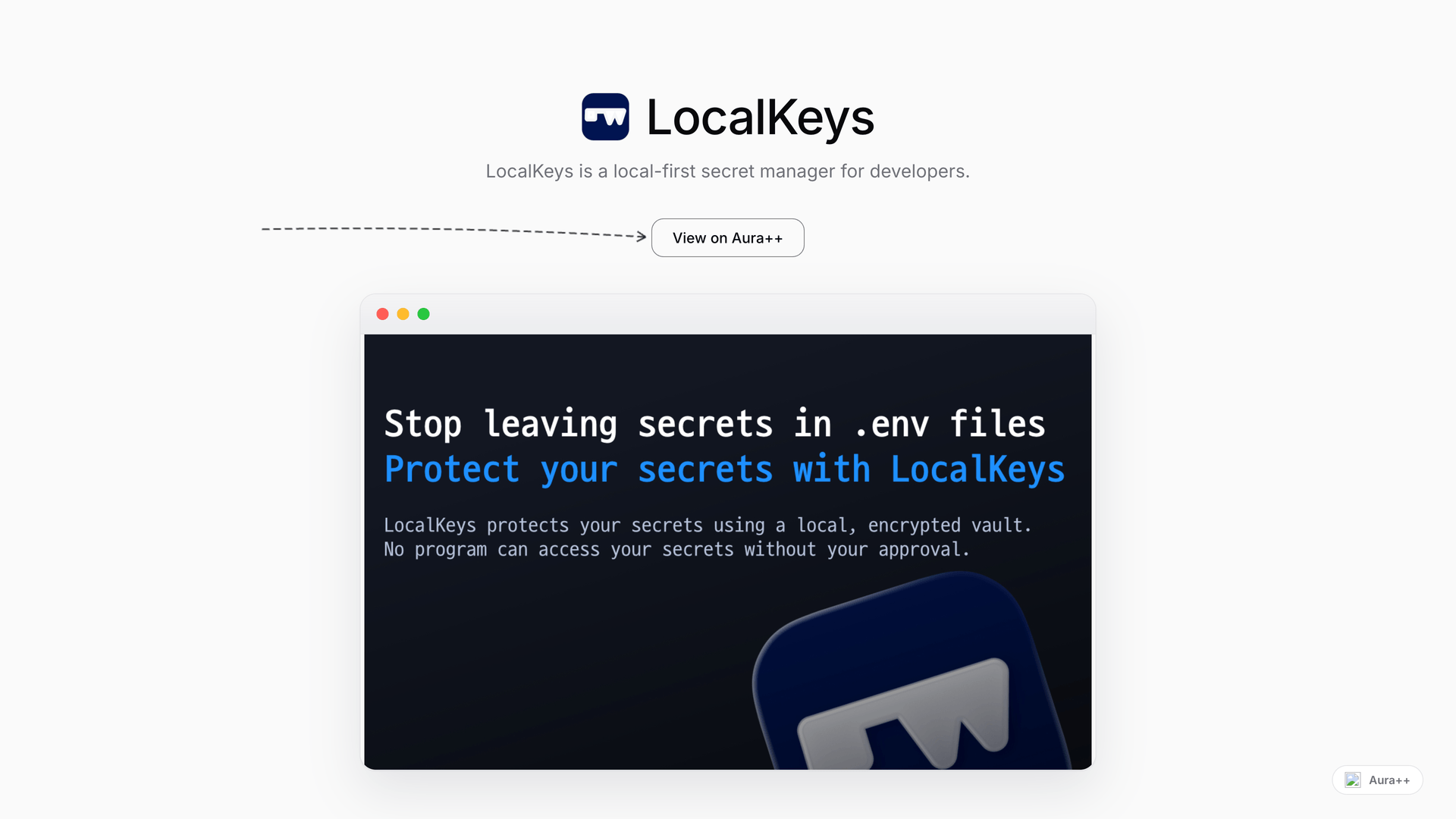 LocalKeys launch story featured image on Aura++
