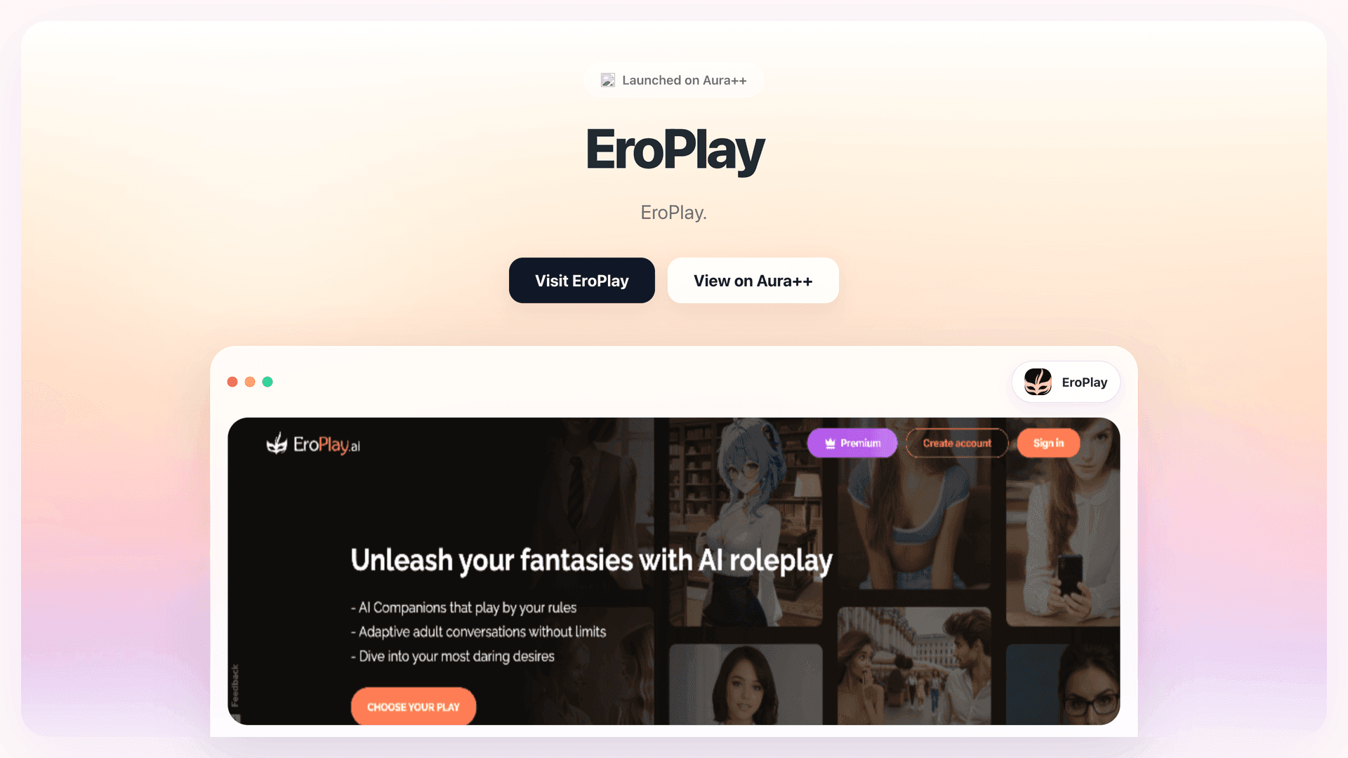 EroPlay launch featured image on Aura++