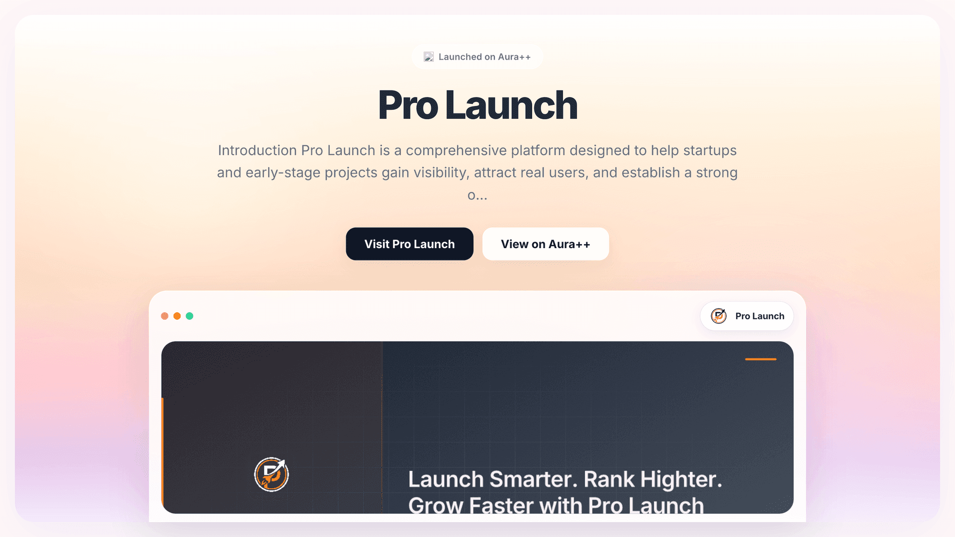Pro Launch launch featured image on Aura++