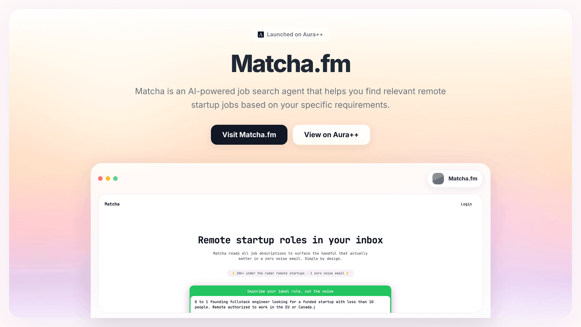 Simplify Remote Job Hunting with Matcha.fm's AI Agent