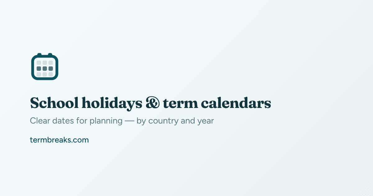 Global School Holidays Calendar product preview for startup listing on Aura++