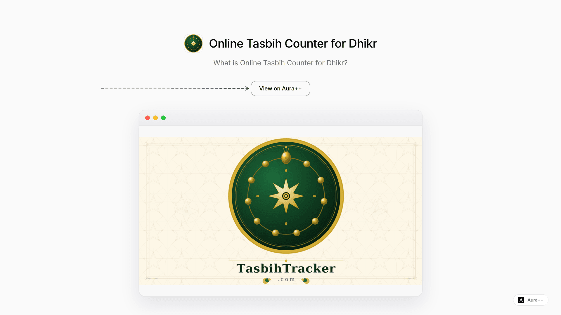 Online Tasbih Counter for Dhikr