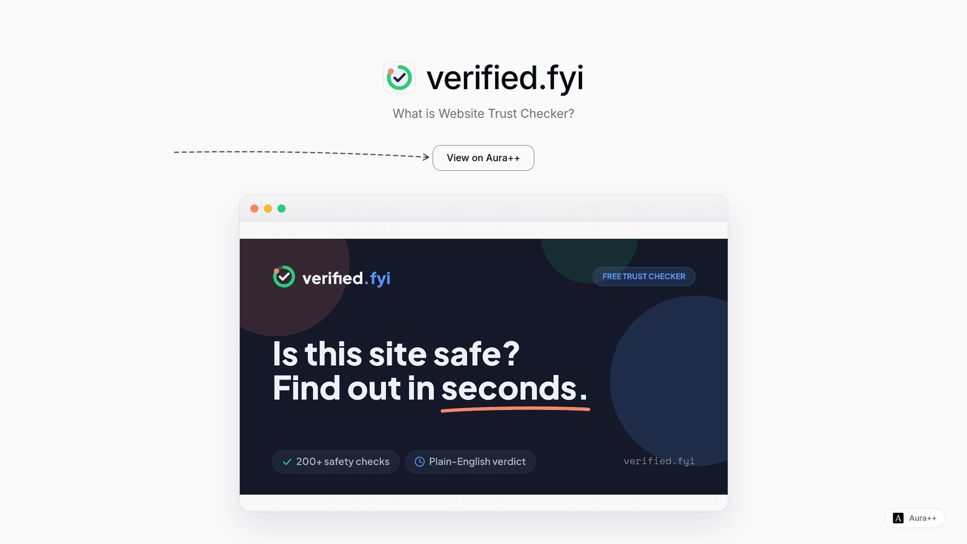 Ensure Website Safety with verified.fyi's Trust Checker Tool