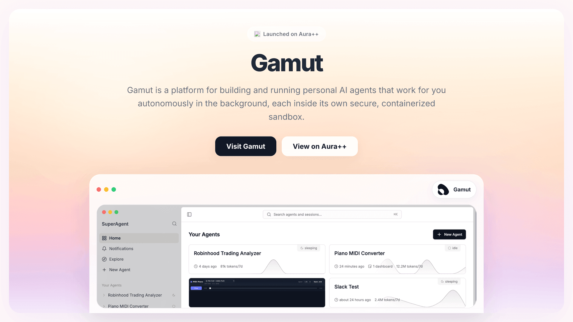 Gamut launch story featured image on Aura++