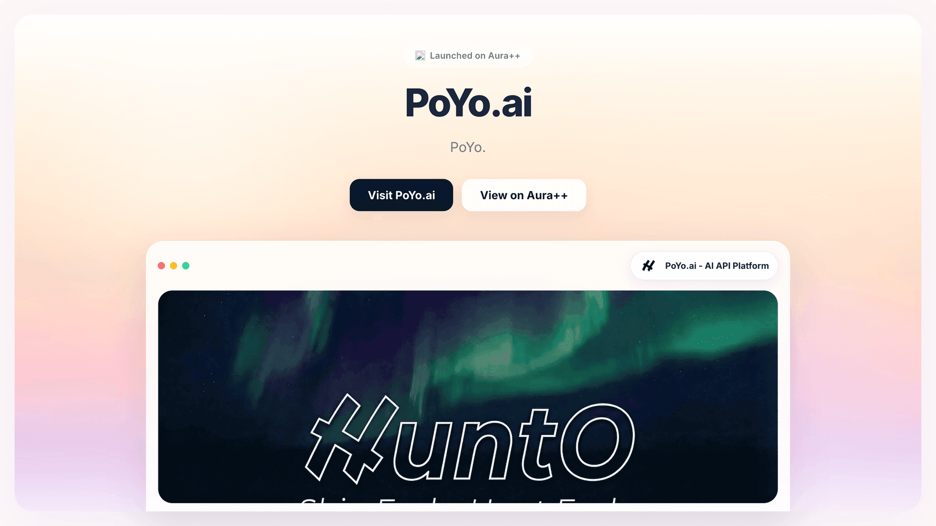 PoYo.ai - AI API Platform launch story featured image on Aura++