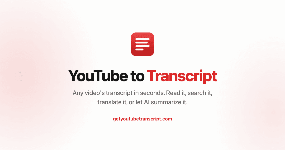 GetYouTubeTranscript product preview for startup listing on Aura++