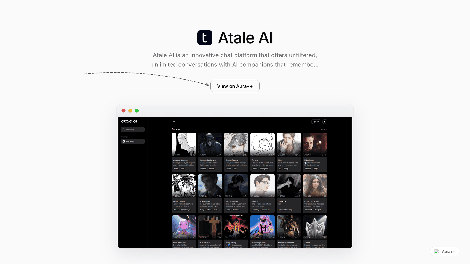 Atale AI: Persistent Memory Chatbot launch featured image on Aura++