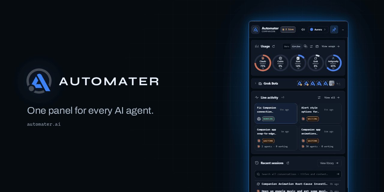 AUTOMATER.ai product preview for startup listing on Aura++