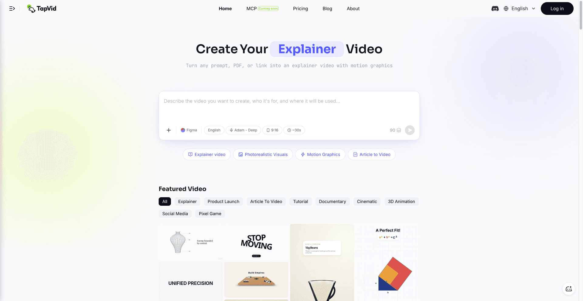 TapVid product preview for startup listing on Aura++