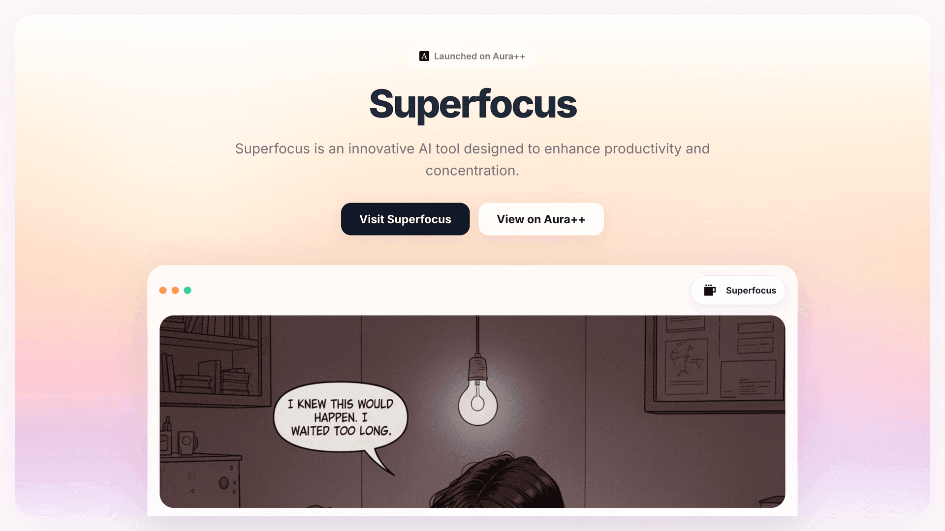 Superfocus launch story featured image on Aura++