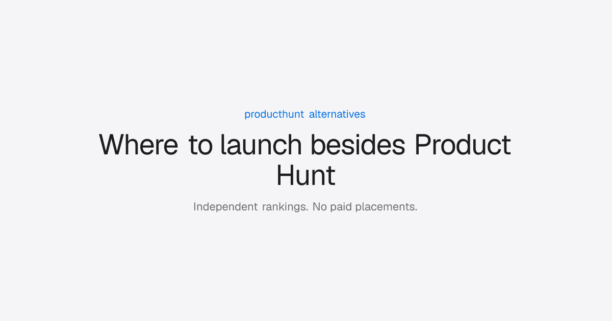 ProductHunt Alternatives product preview for startup listing on Aura++