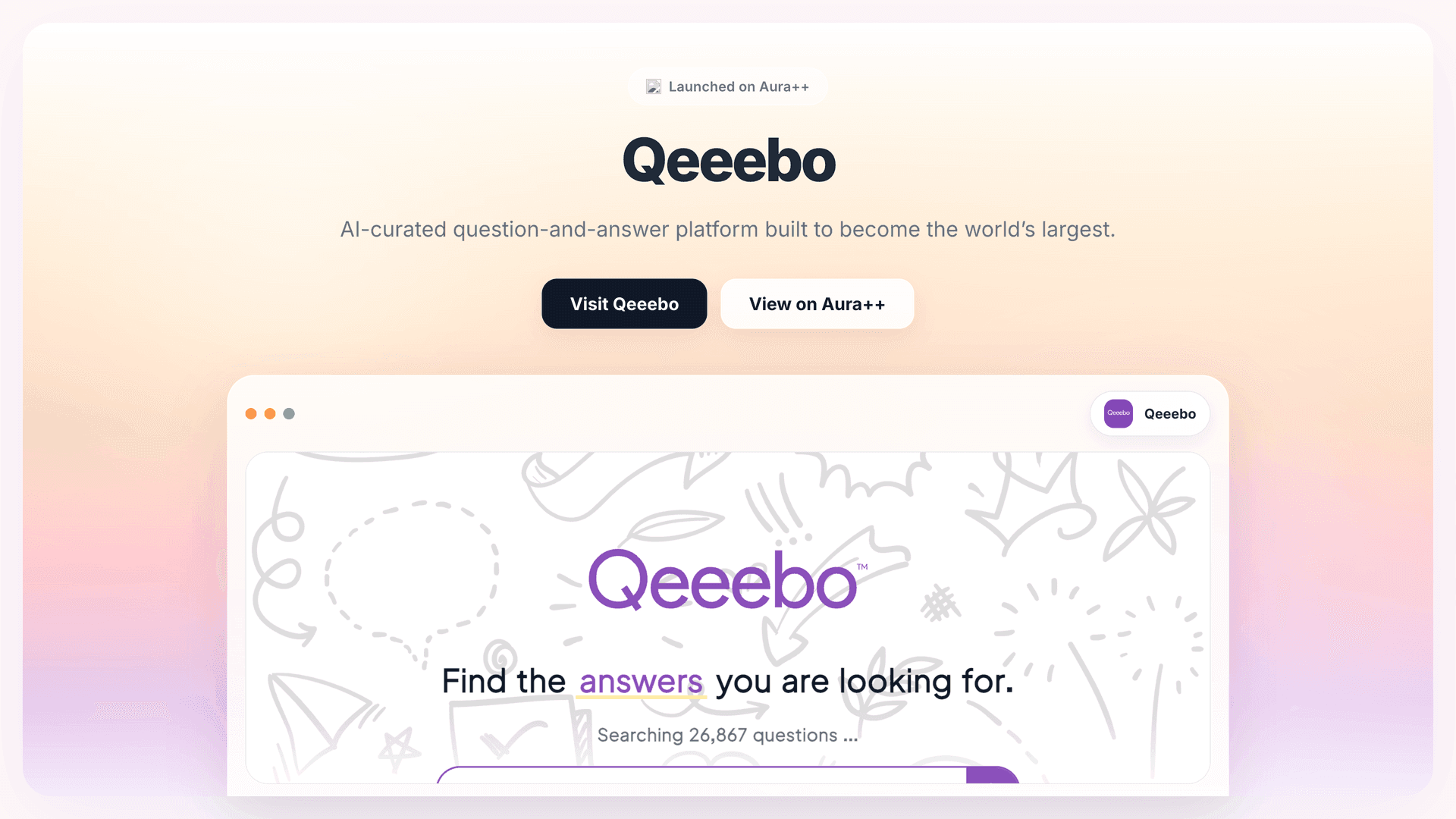 Qeeebo launch story featured image on Aura++