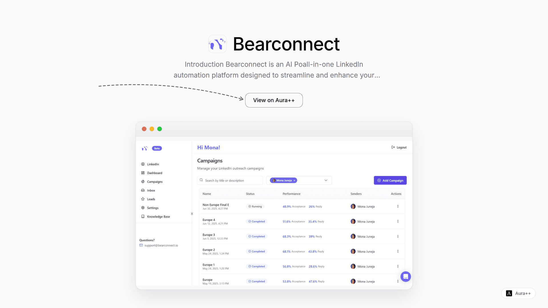 Streamline LinkedIn Automation with Bearconnect's AI Tools