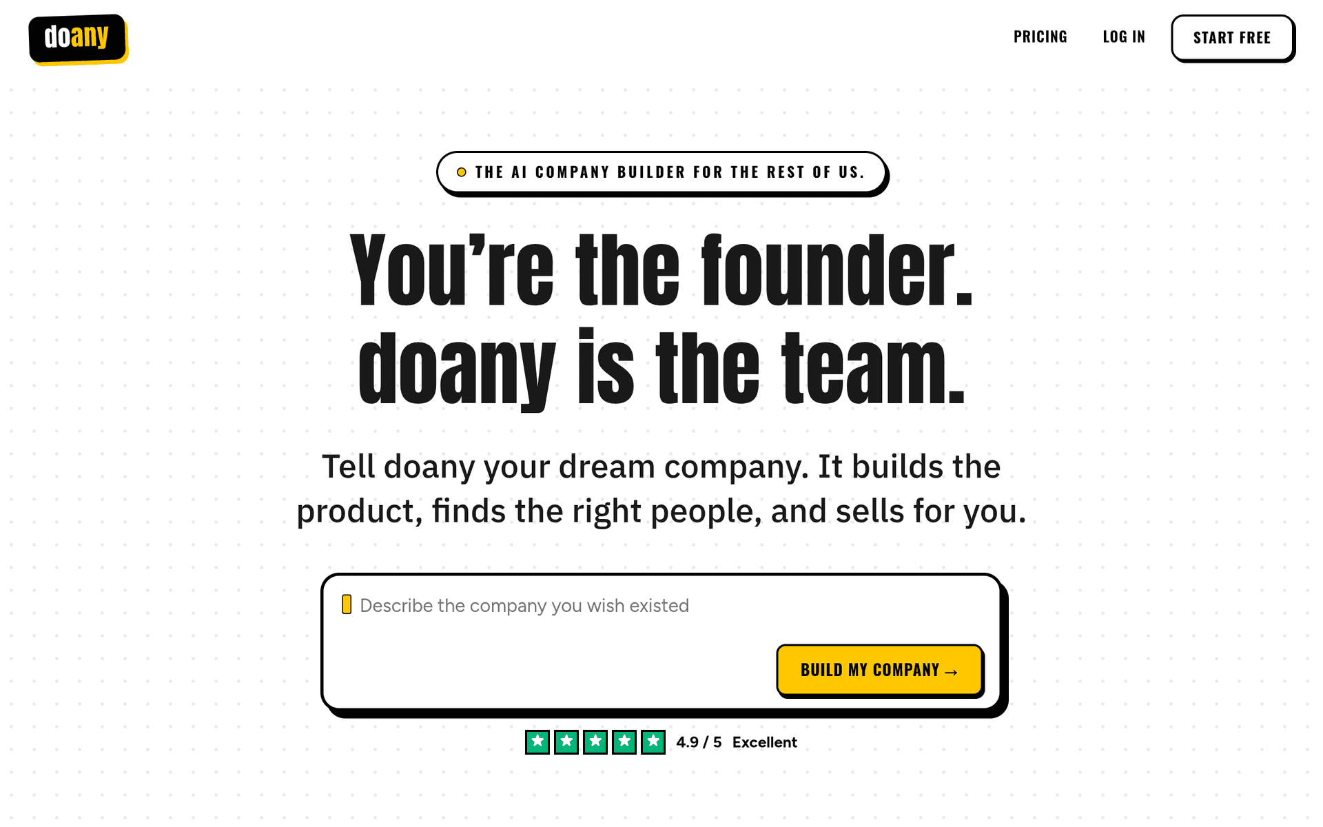 DoAny product preview for startup listing on Aura++