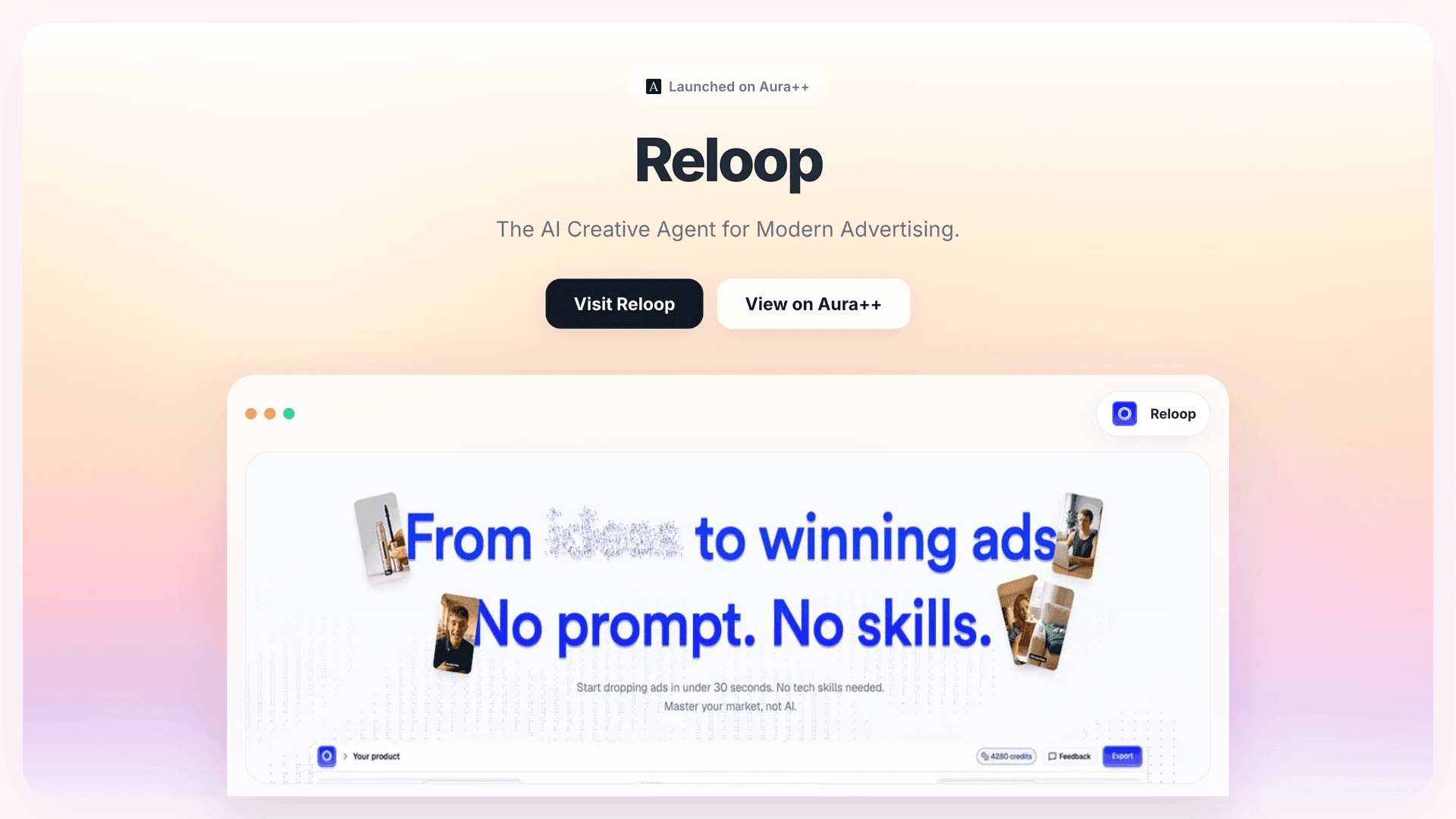Reloop launch featured image on Aura++