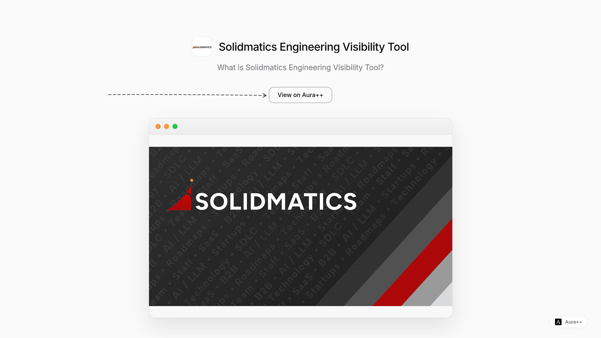 Solidmatics Engineering Visibility Tool