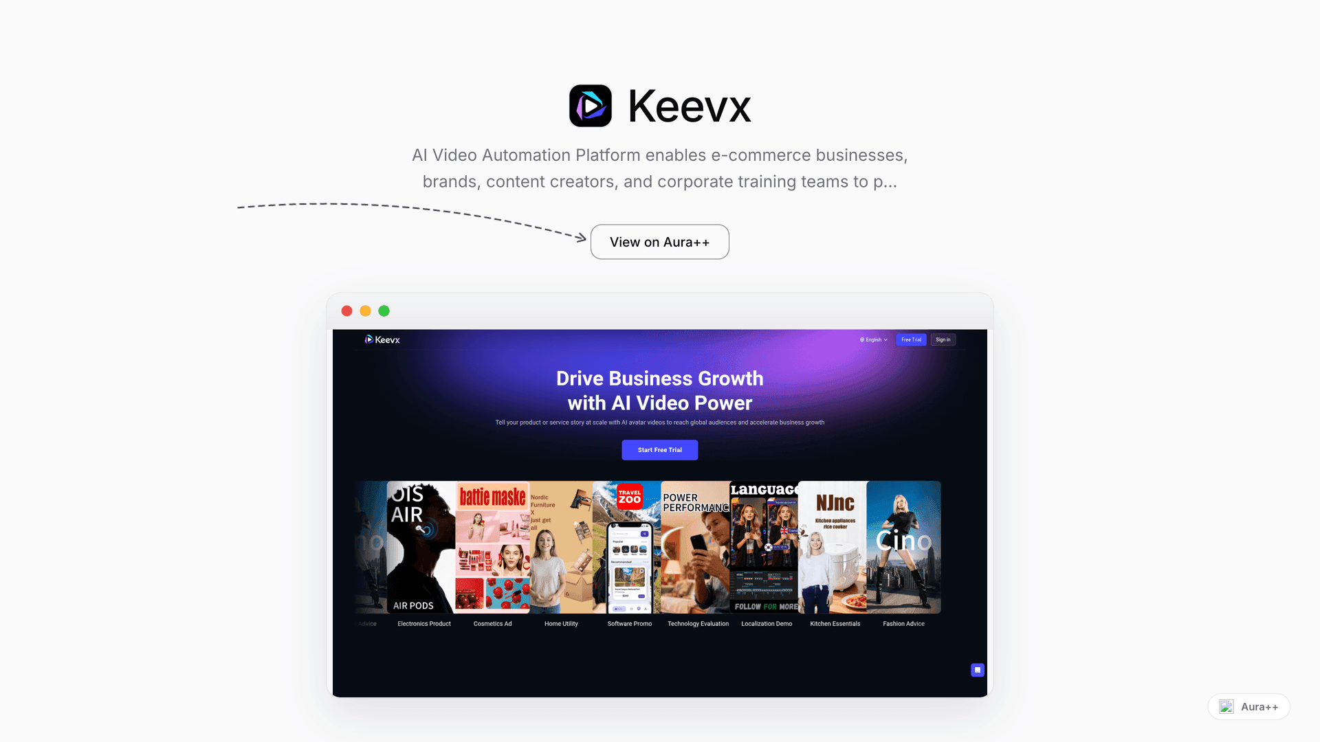 Keevx launch story featured image on Aura++