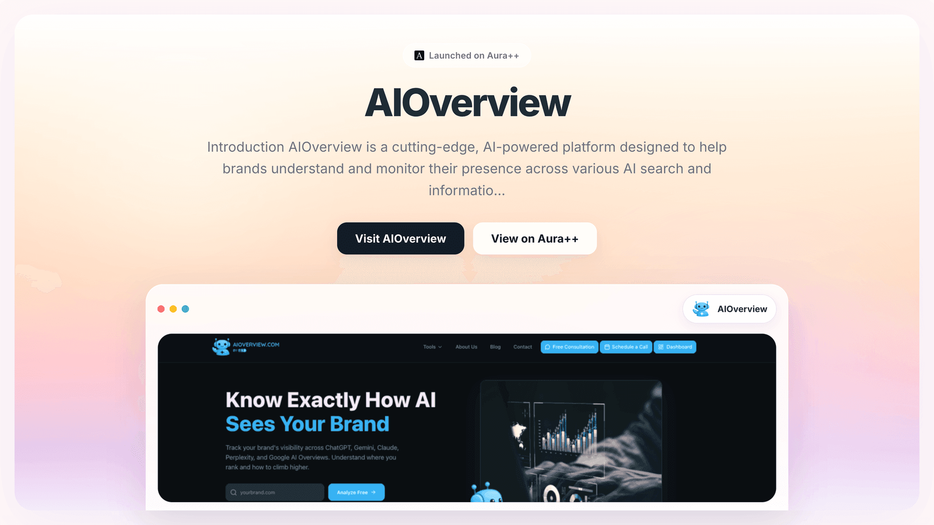 AIOverview launch story featured image on Aura++