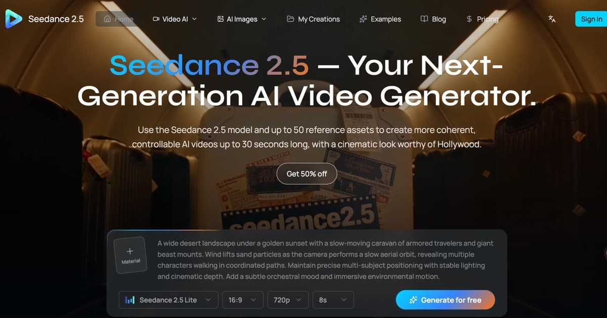 Seedance 2.5 product preview for startup listing on Aura++