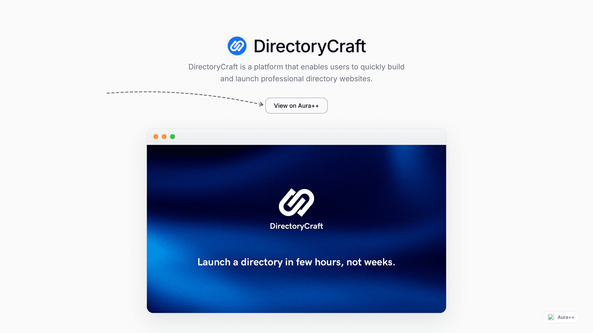 DirectoryCraft launch story featured image on Aura++