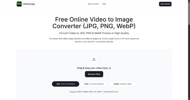Video2Jpg product preview for startup listing on Aura++