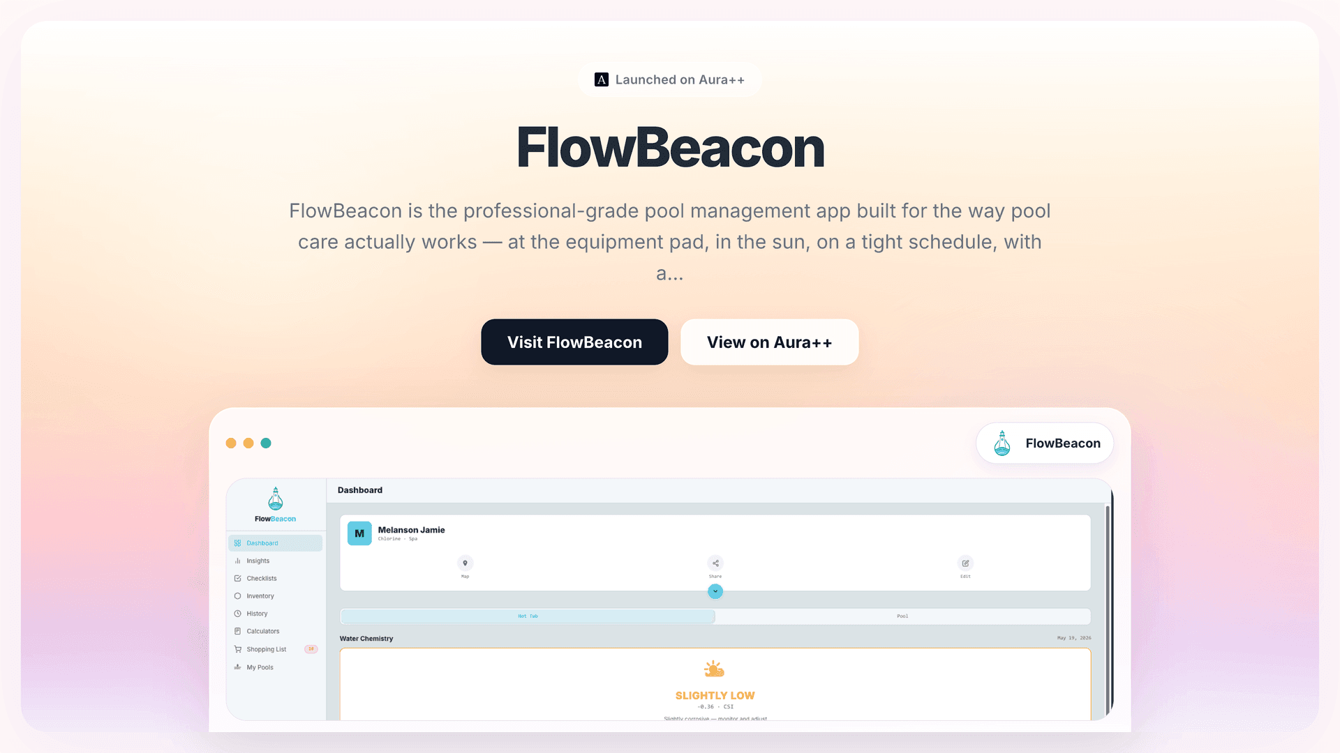 FlowBeacon launch story featured image on Aura++