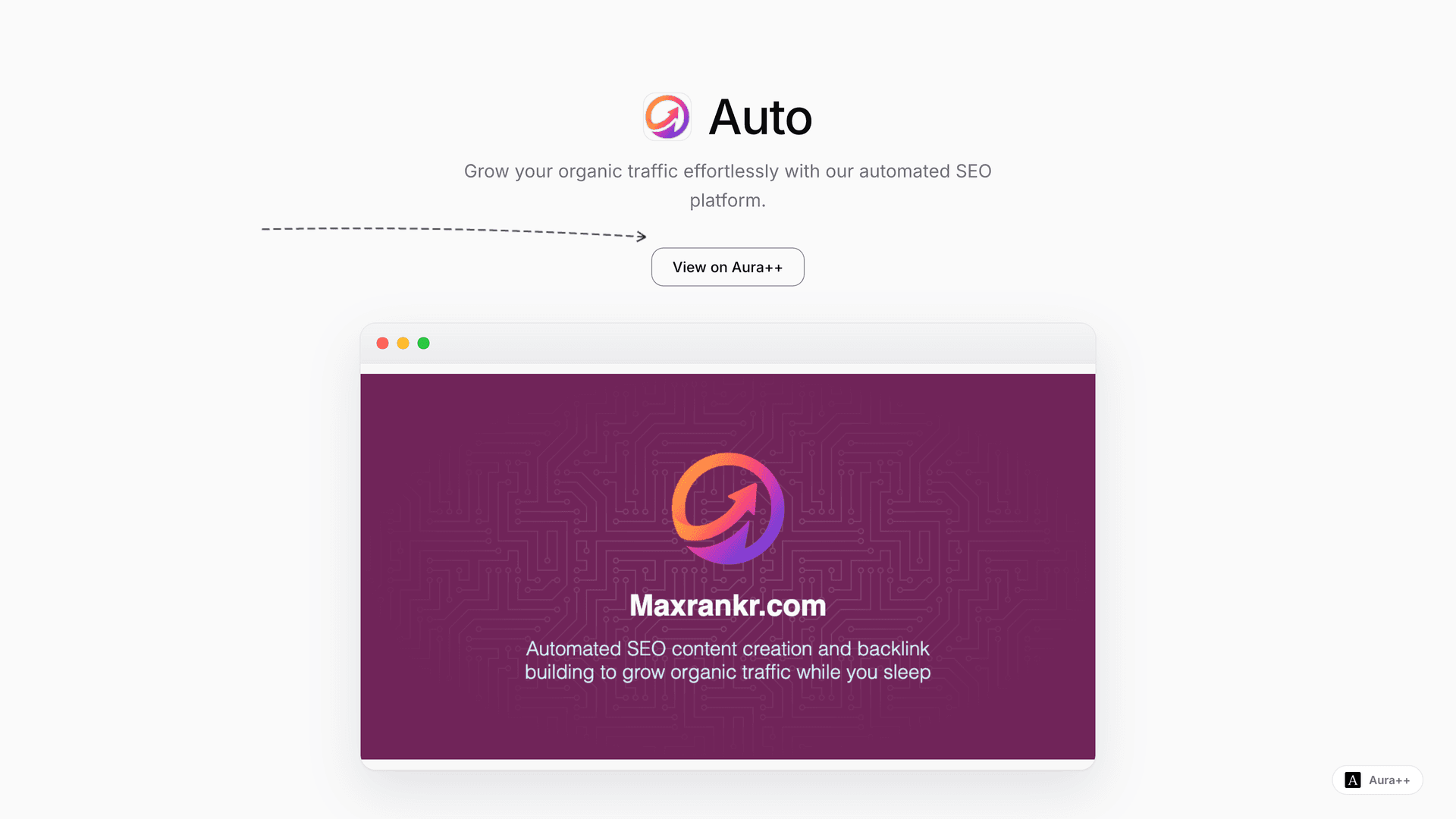 Auto-Pilot SEO Content & Backlink Builder launch featured image on Aura++