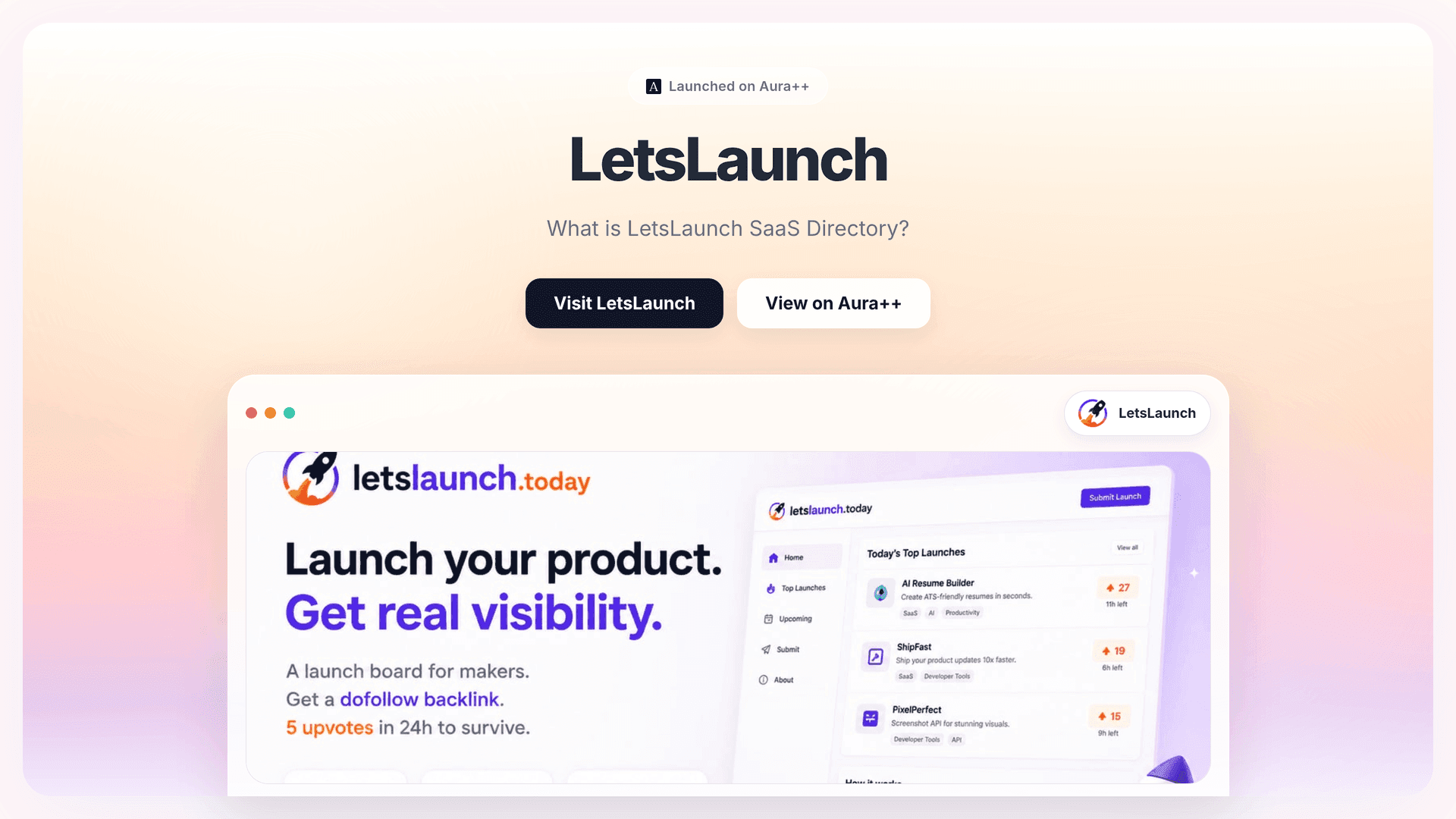 Boost SaaS Visibility with LetsLaunch's Free Backlink Directory