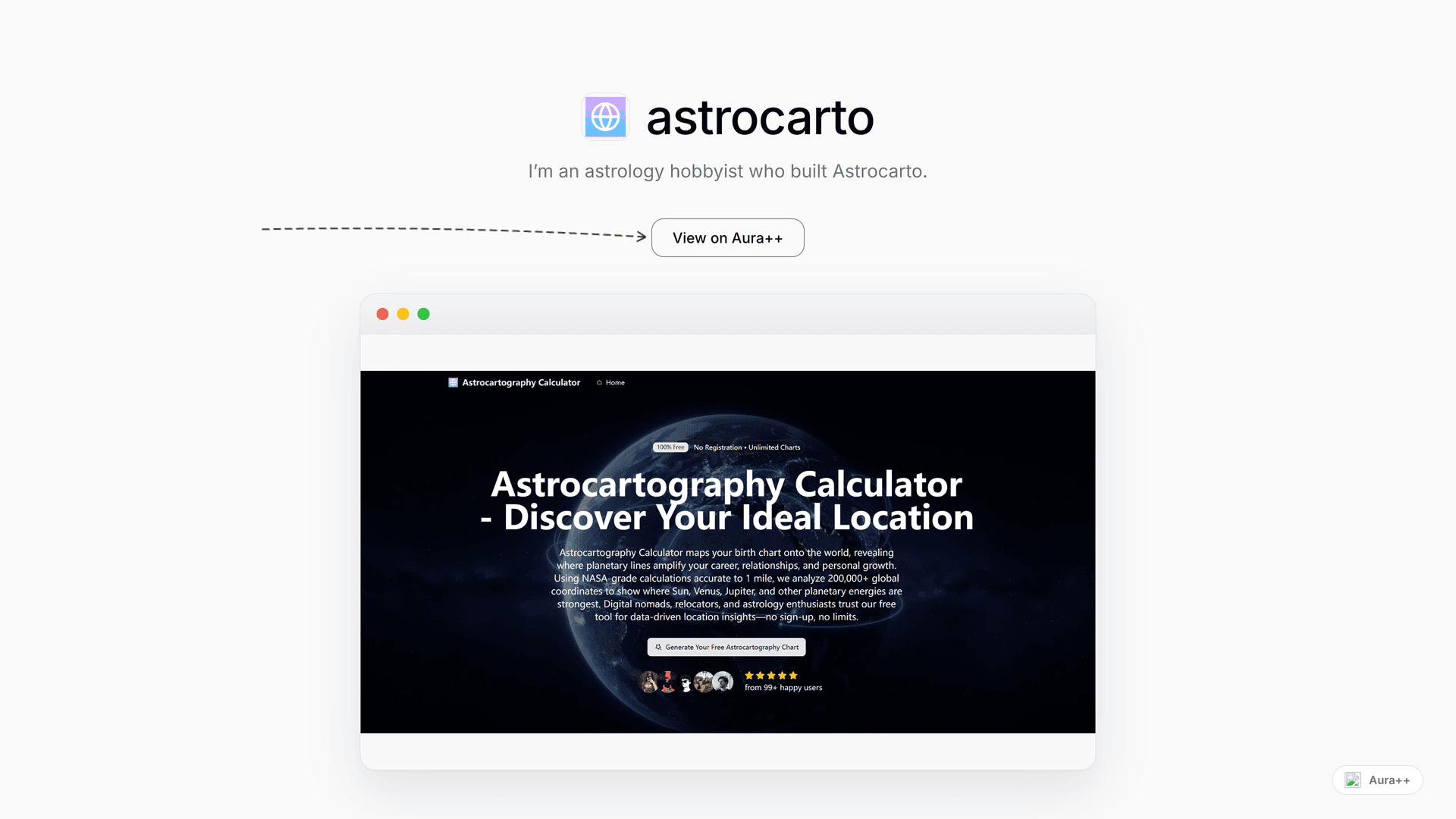 astrocarto launch story featured image on Aura++