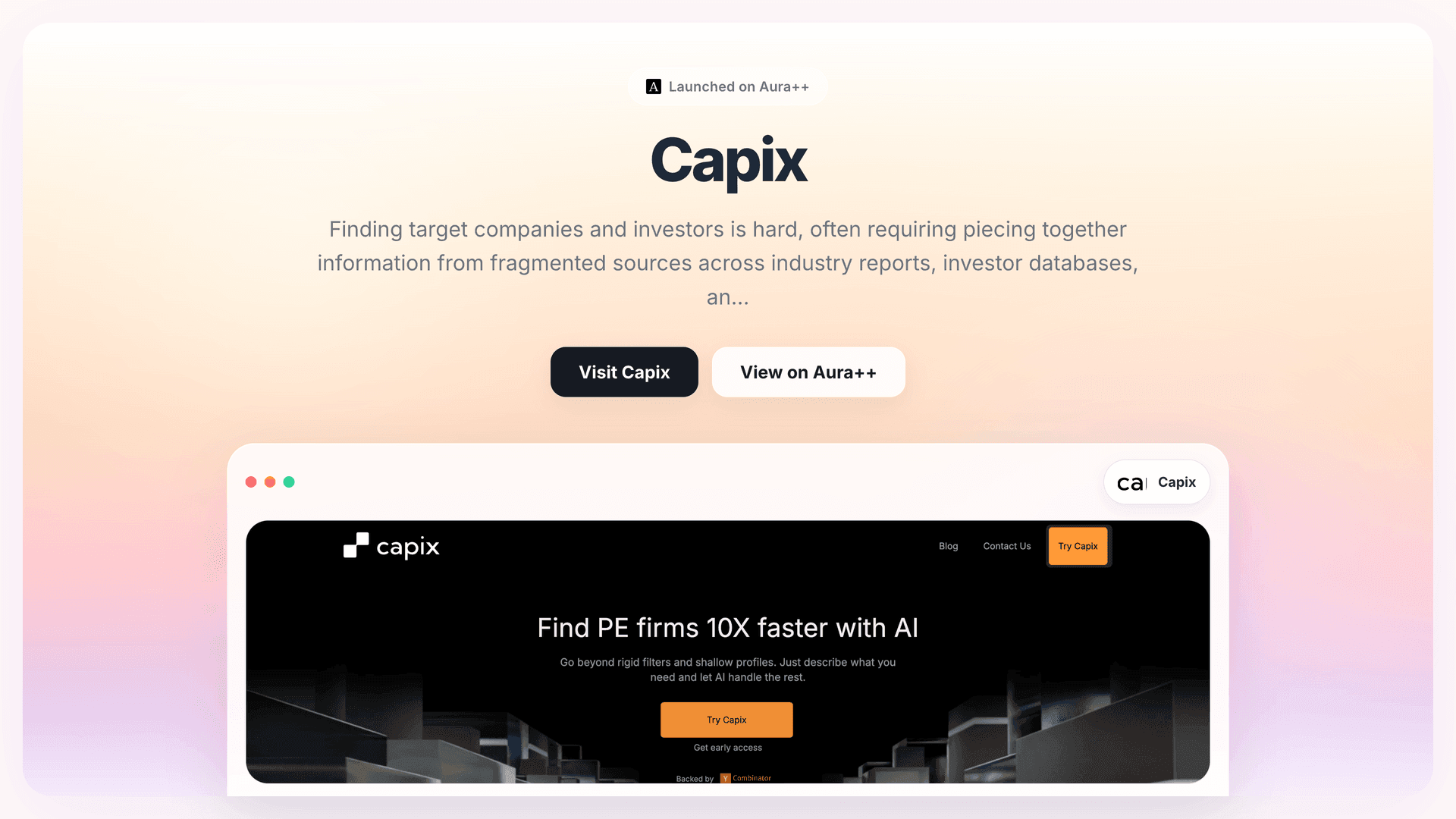Capix launch story featured image on Aura++