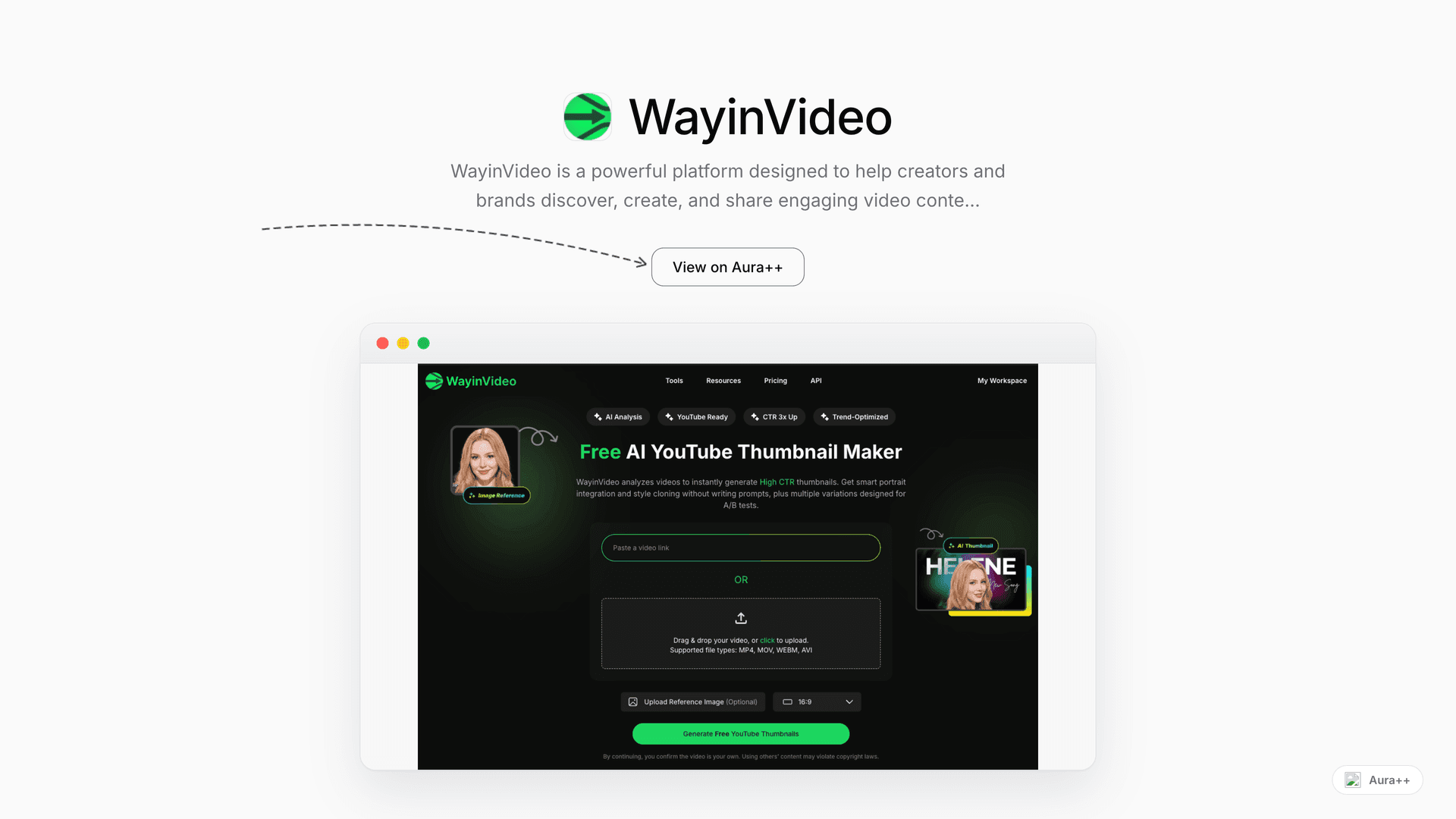 WayinVideo launch story featured image on Aura++