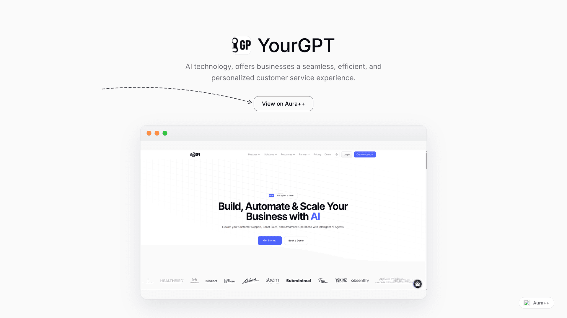 YourGPT launch story featured image on Aura++