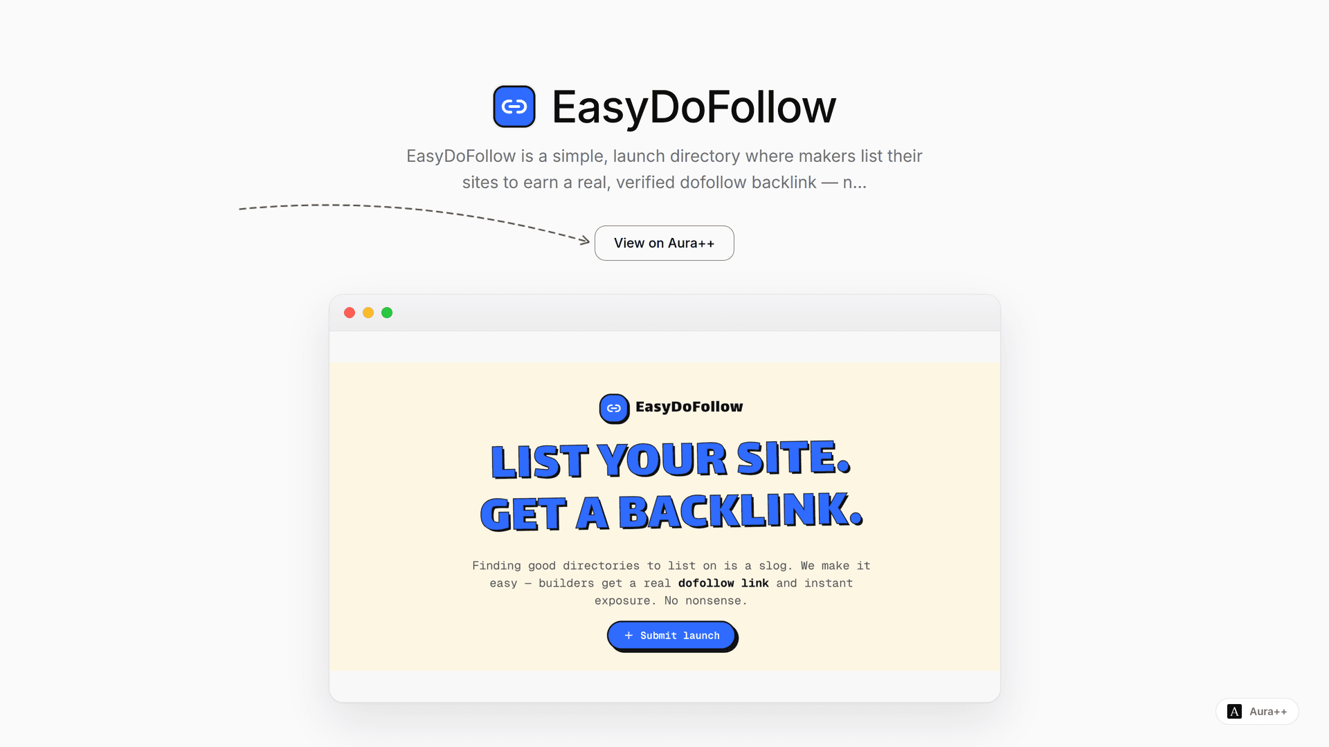 EasyDoFollow launch story featured image on Aura++