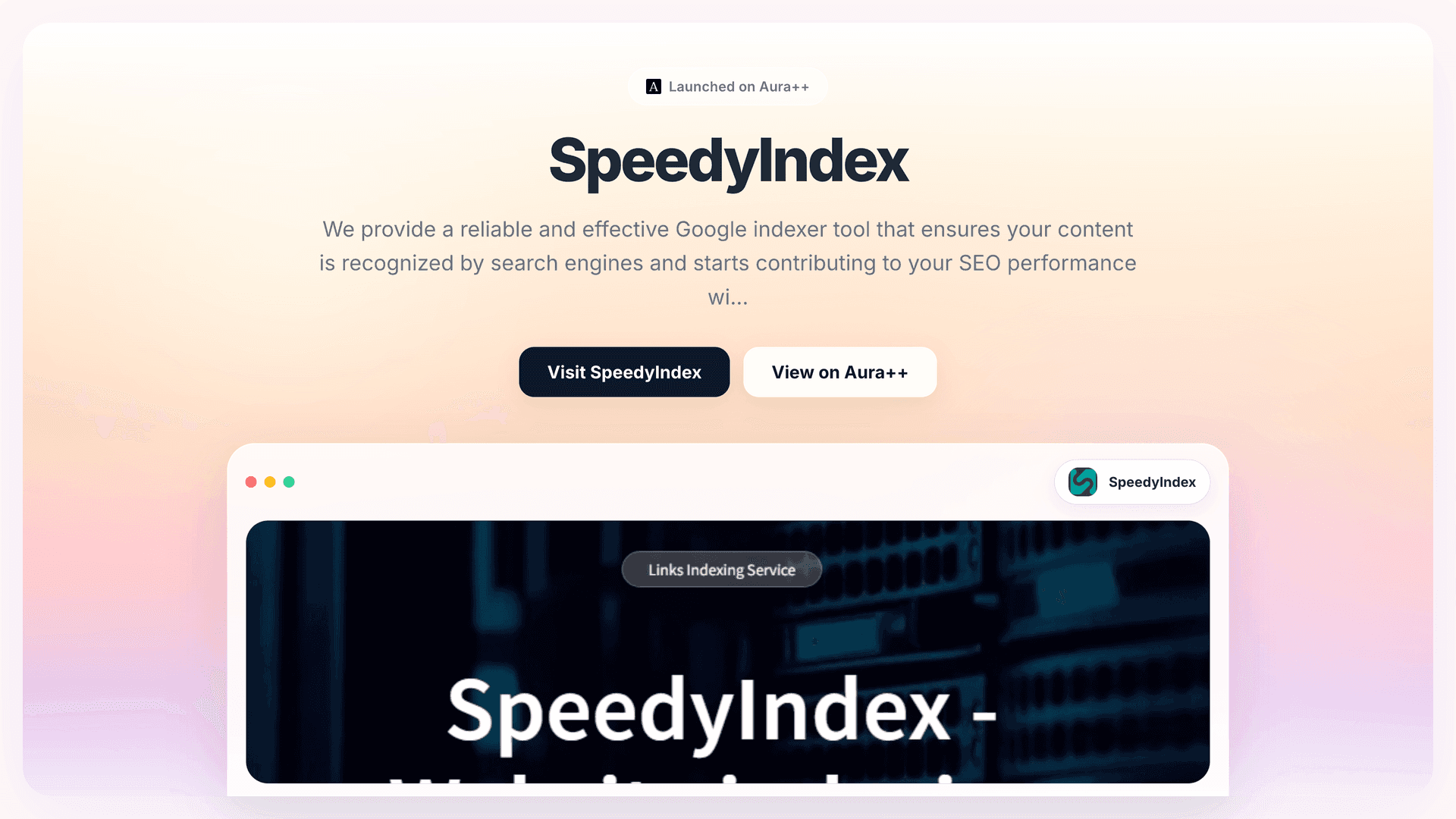 SpeedyIndex launch story featured image on Aura++