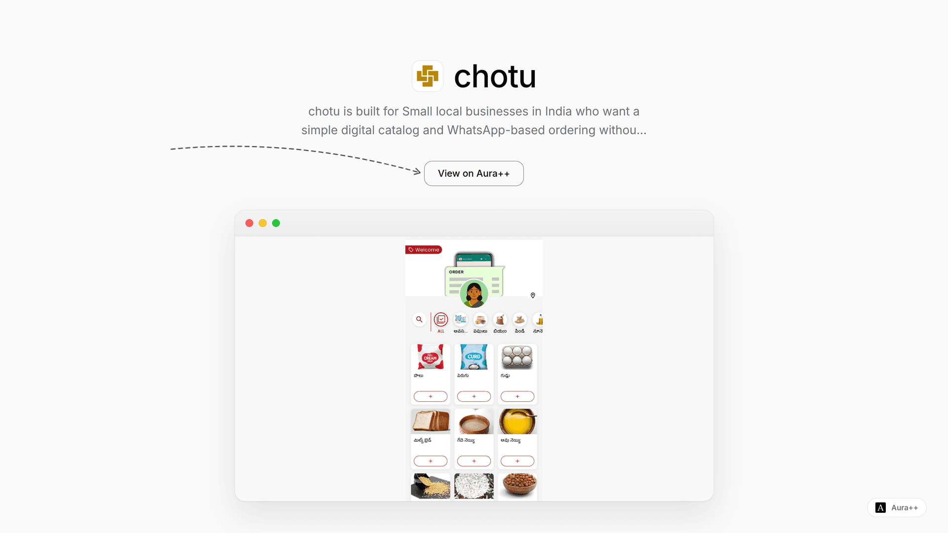 Simplify Digital Catalogs for Small Indian Businesses with chotu