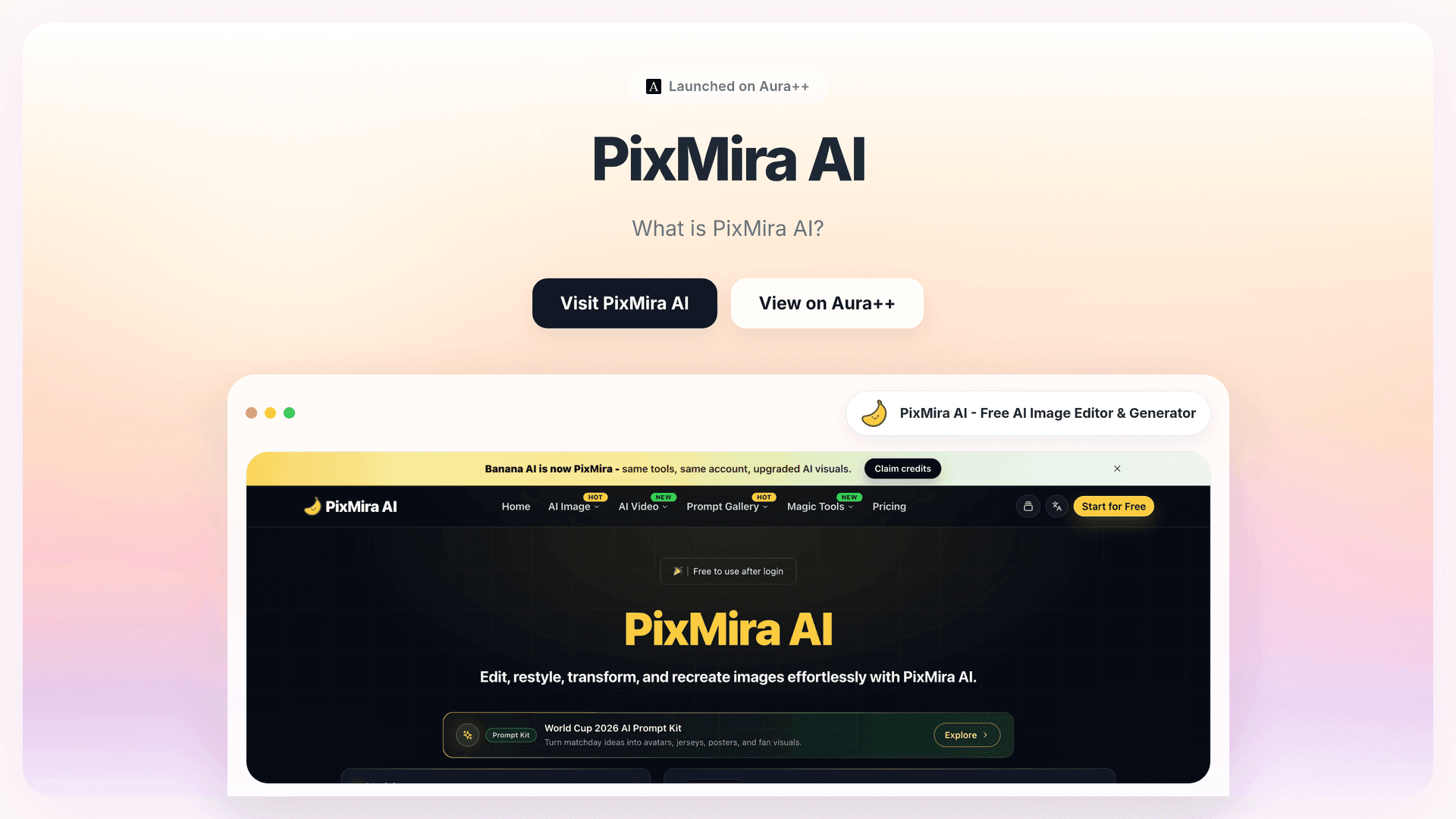 PixMira AI - Free AI Image Editor & Generator