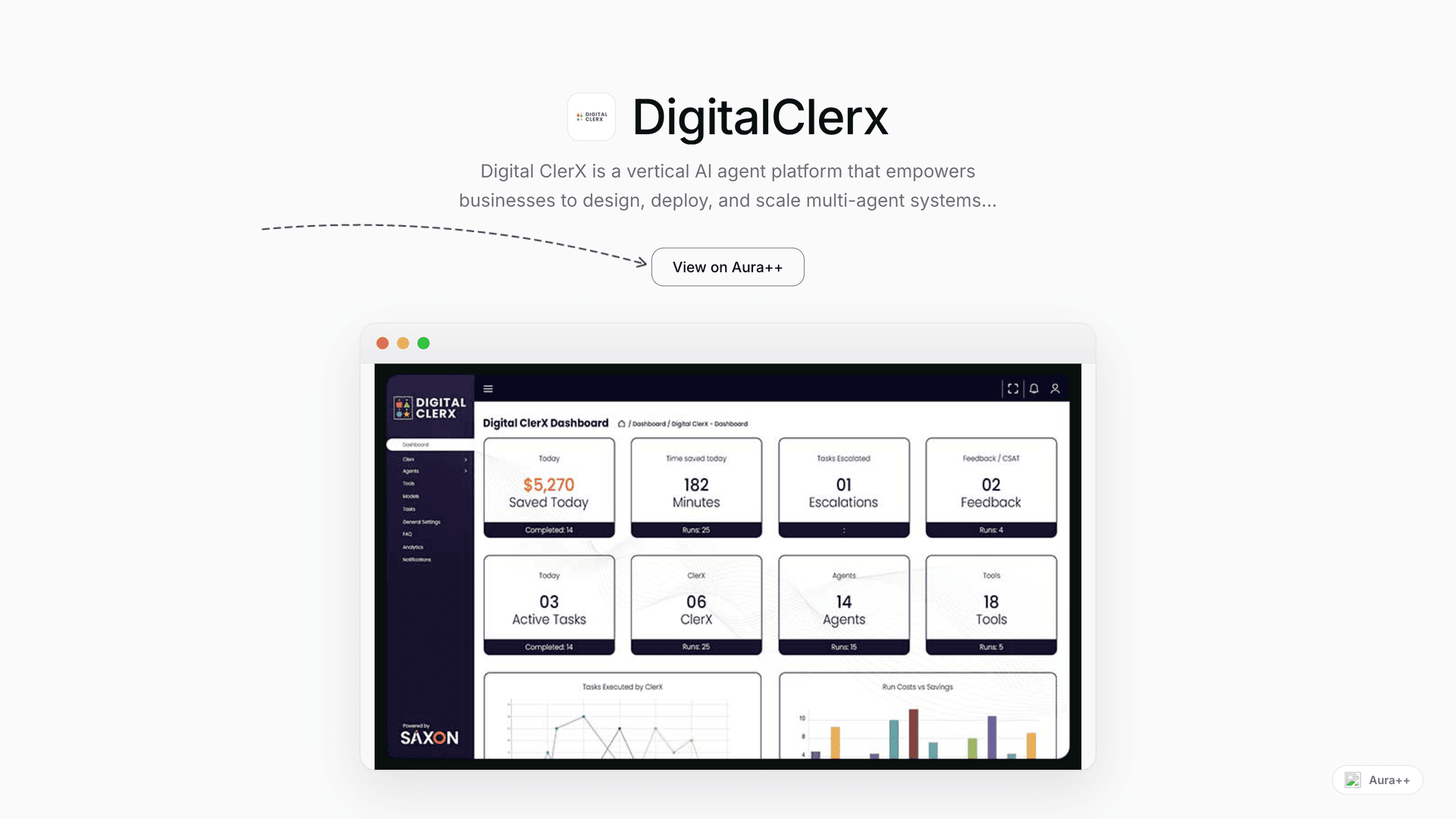 DigitalClerx launch story featured image on Aura++