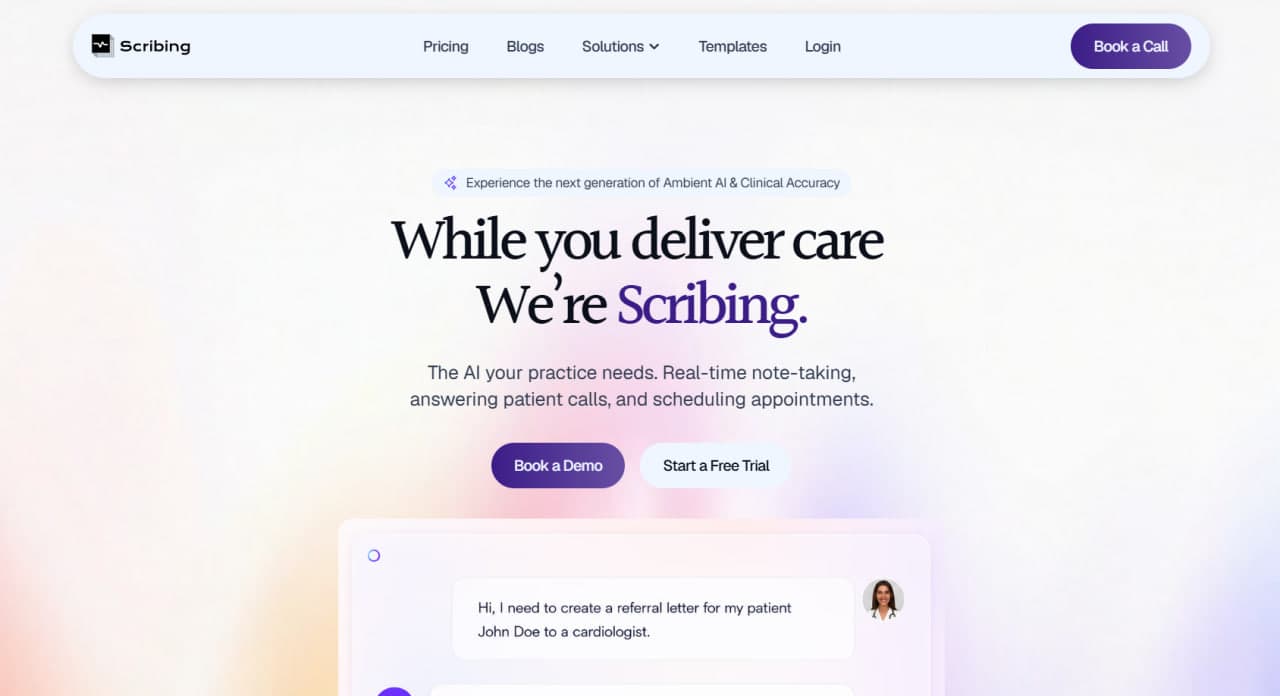Scribing.io product preview for startup listing on Aura++