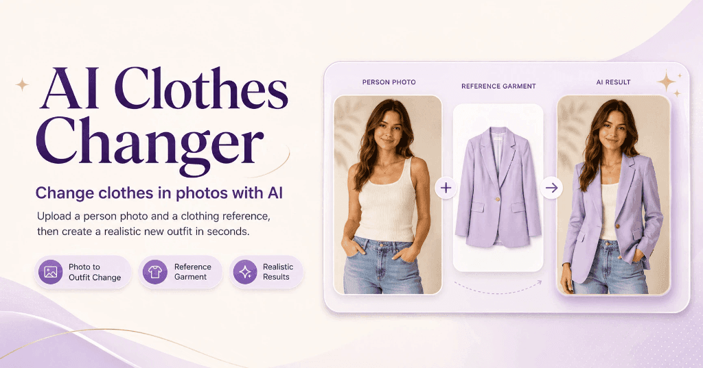 AI Clothes Changer product preview for startup listing on Aura++