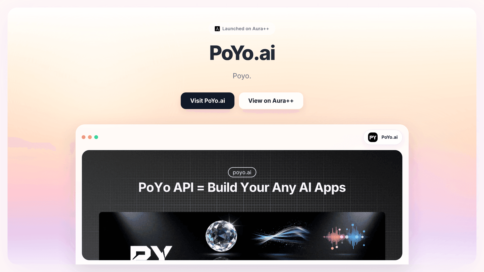 PoYo.ai launch story featured image on Aura++