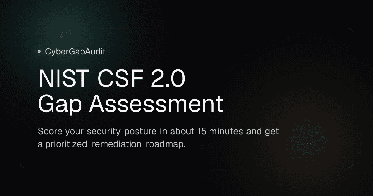 CyberGapAudit: NIST CSF Security Assessment