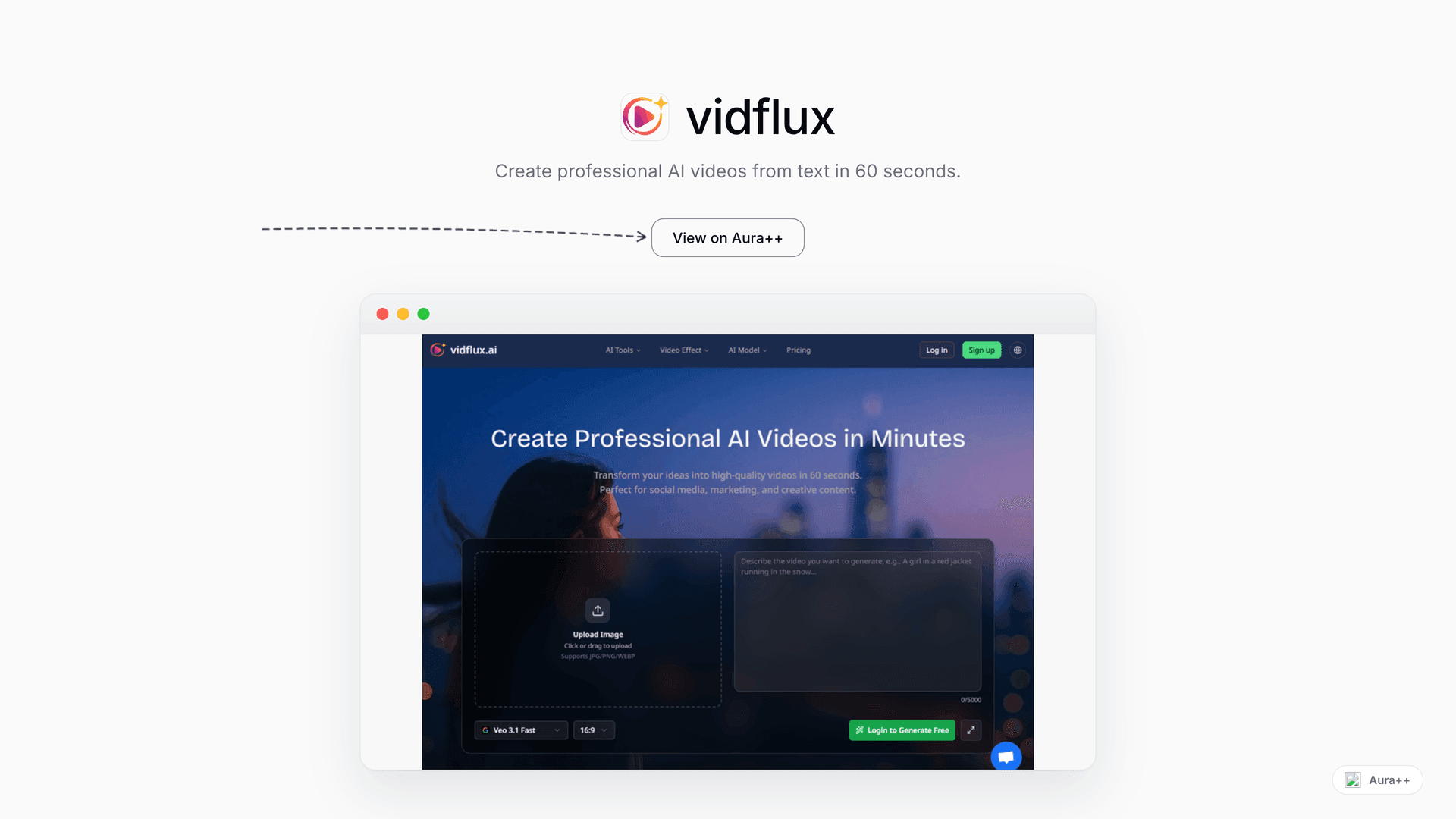 vidflux launch featured image on Aura++