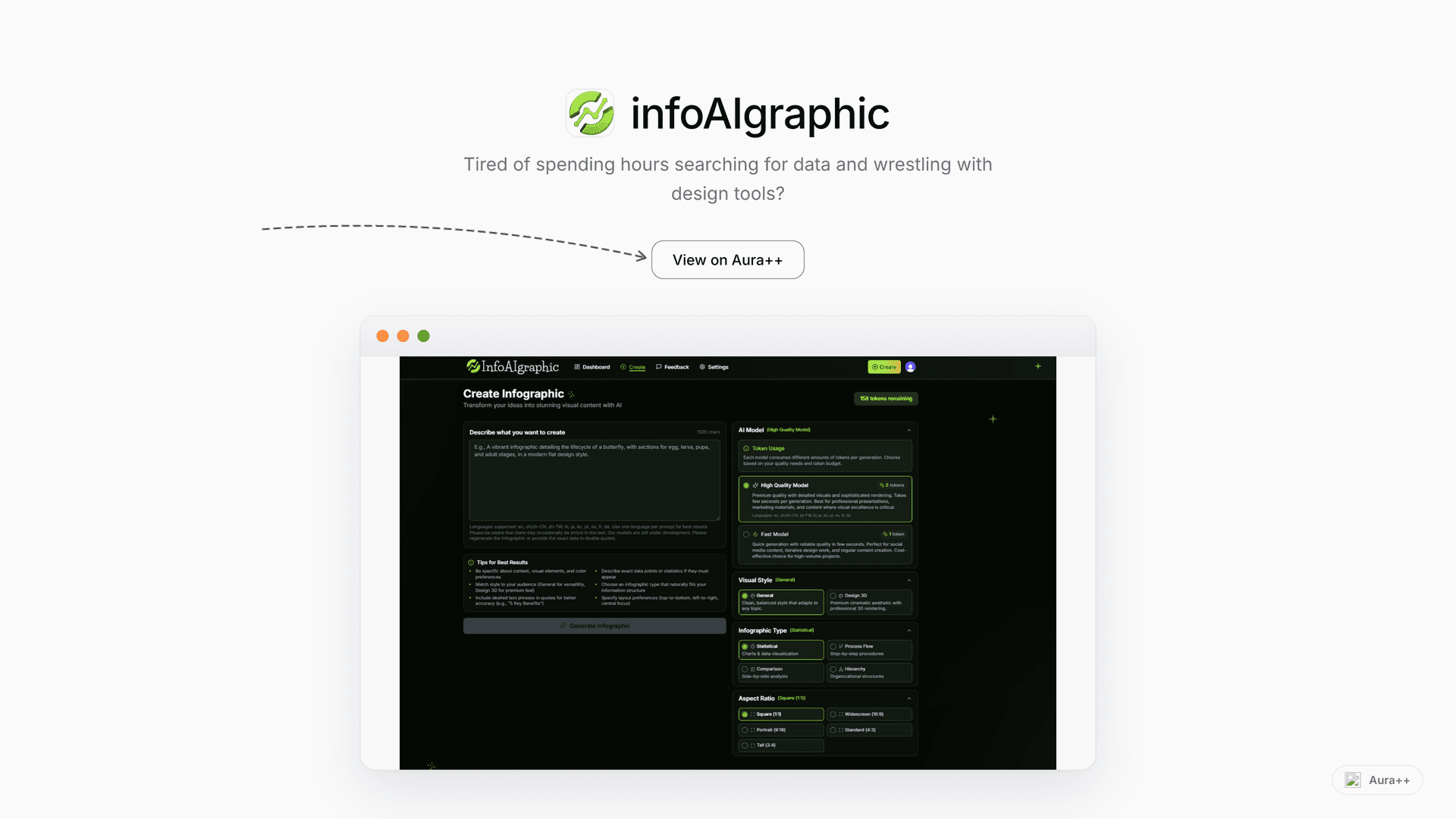 infoAIgraphic launch story featured image on Aura++