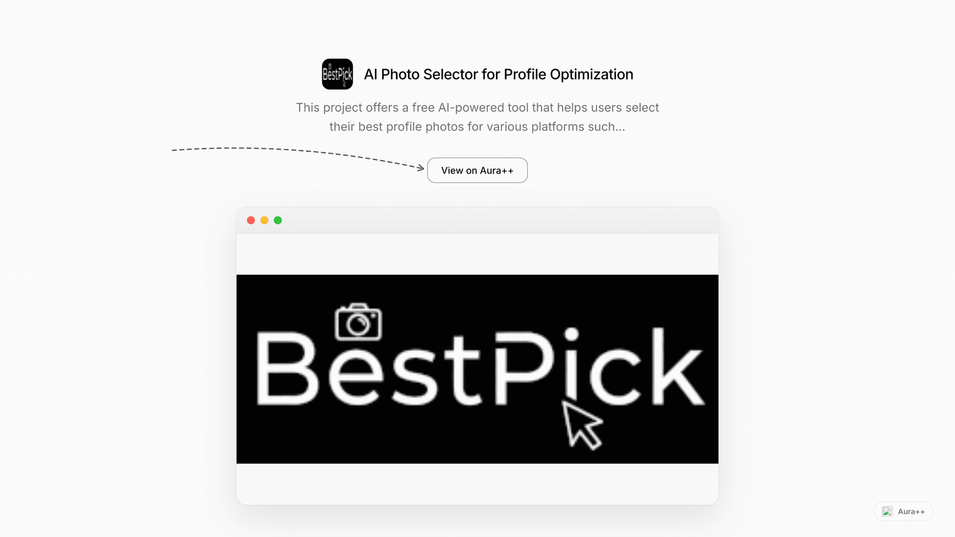AI Photo Selector for Profile Optimization launch story featured image on Aura++