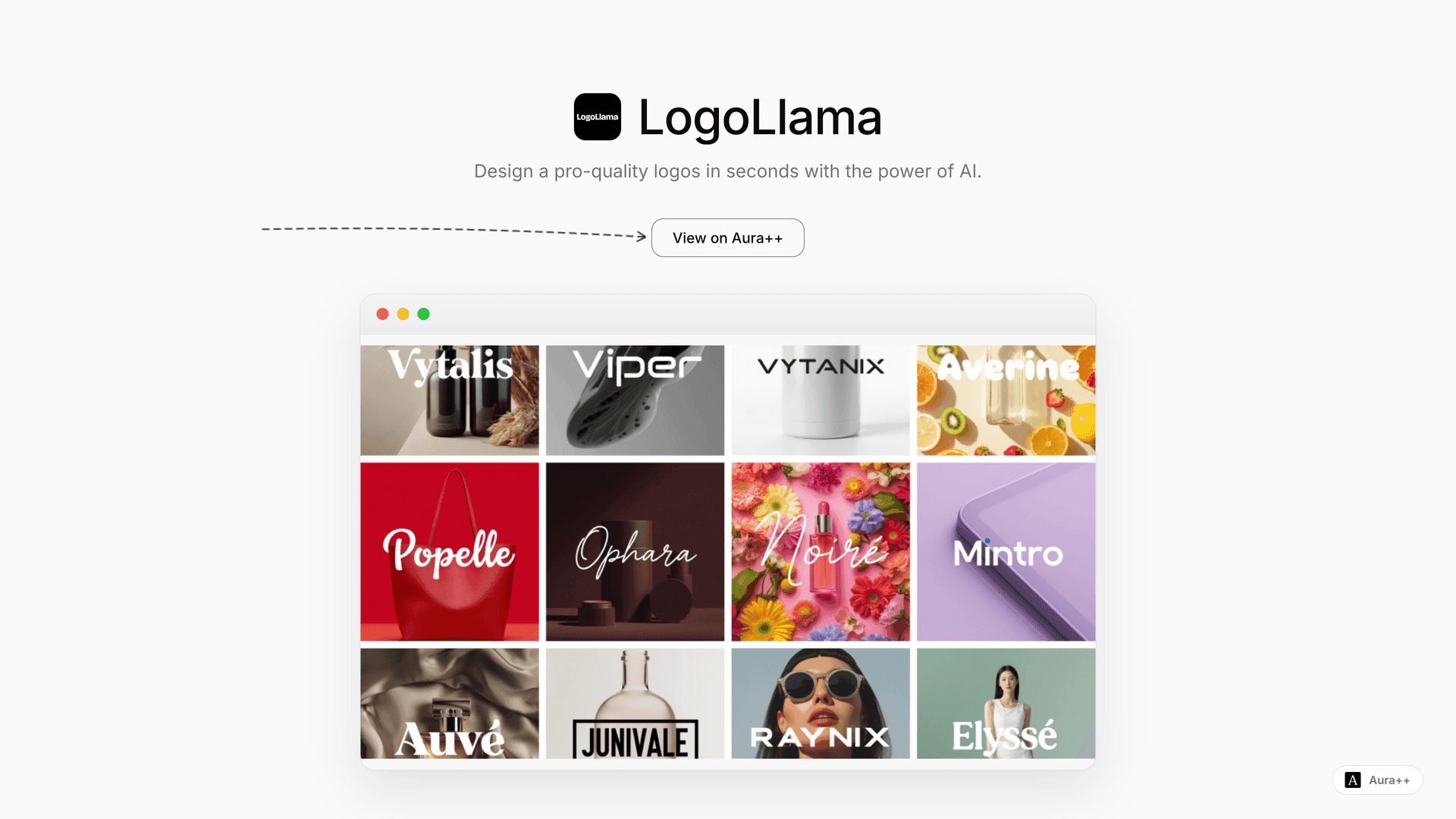 LogoLlama launch story featured image on Aura++
