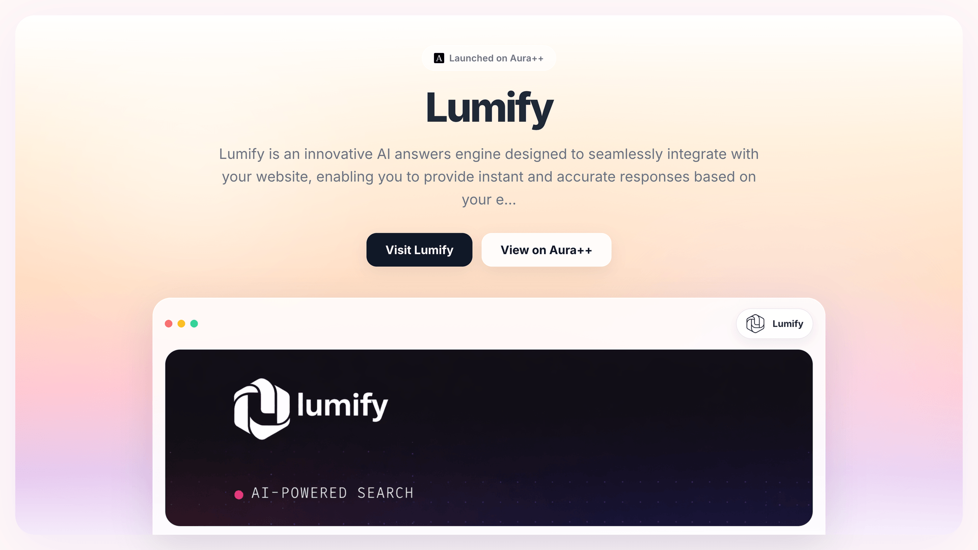 Lumify launch story featured image on Aura++