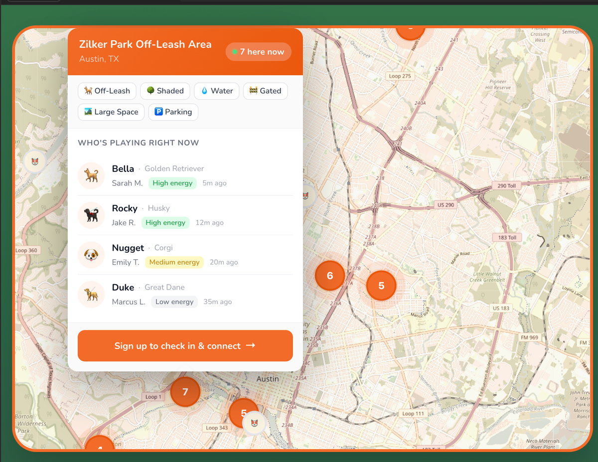 RuffRuff Let's Play - Dog Park & Community App - Product Image