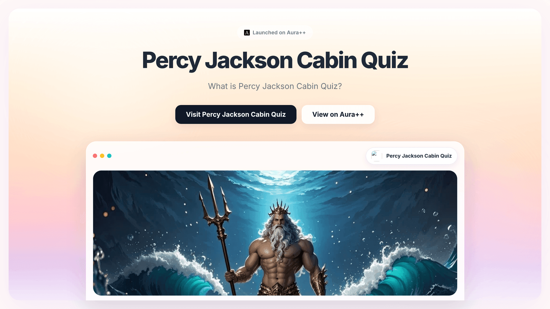 Percy Jackson Cabin Quiz